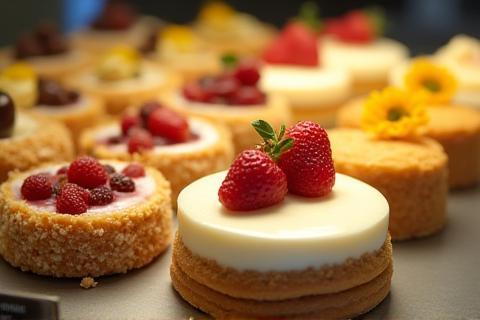 Display of fresh Italian desserts