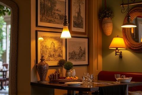Interior decorative details of the trattoria